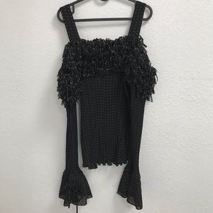 EUC VTG Kaelyn Max II Shirred Polka Dot Top Sz 2X